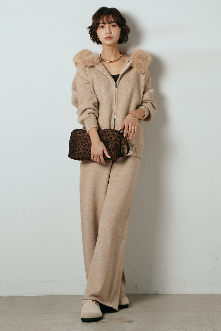 【着回しセット】[SET]ファー付きフーディーニットSETUP+ファー付きフーディーニットSETUP(2set)