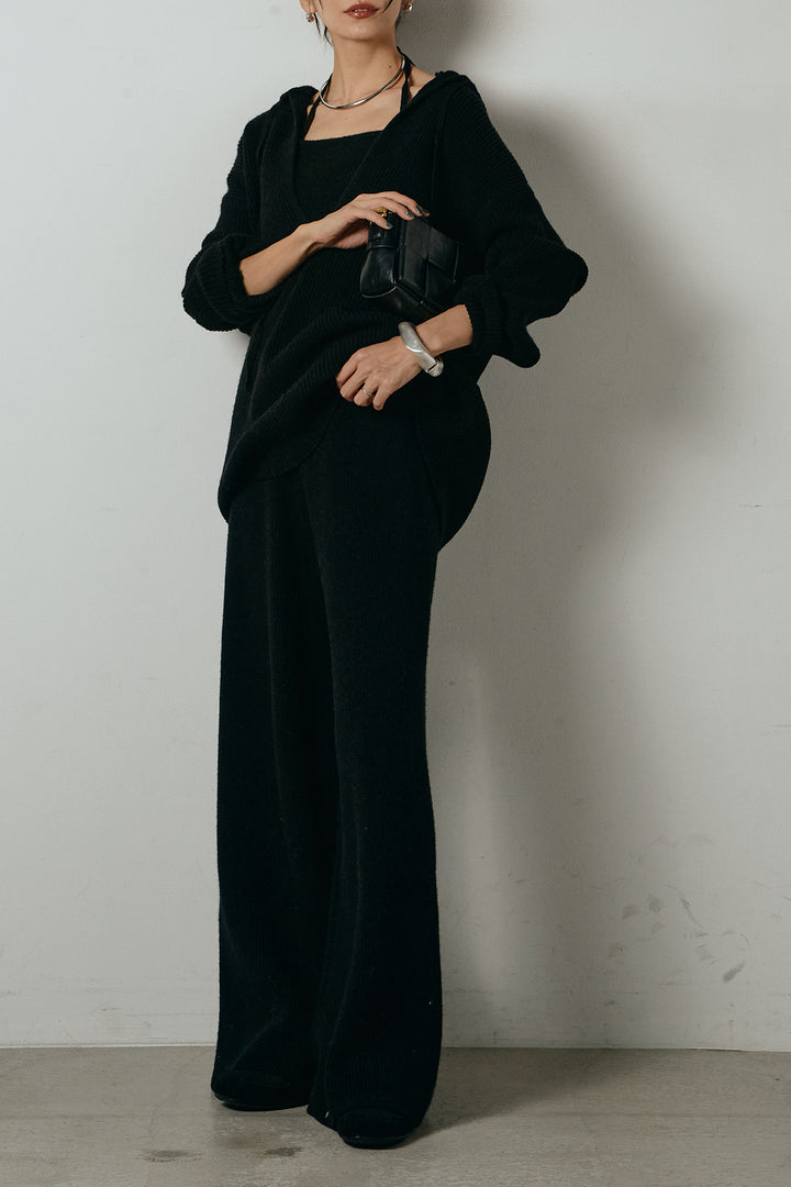 [SET]ホルターネックケーブルニットSETUP