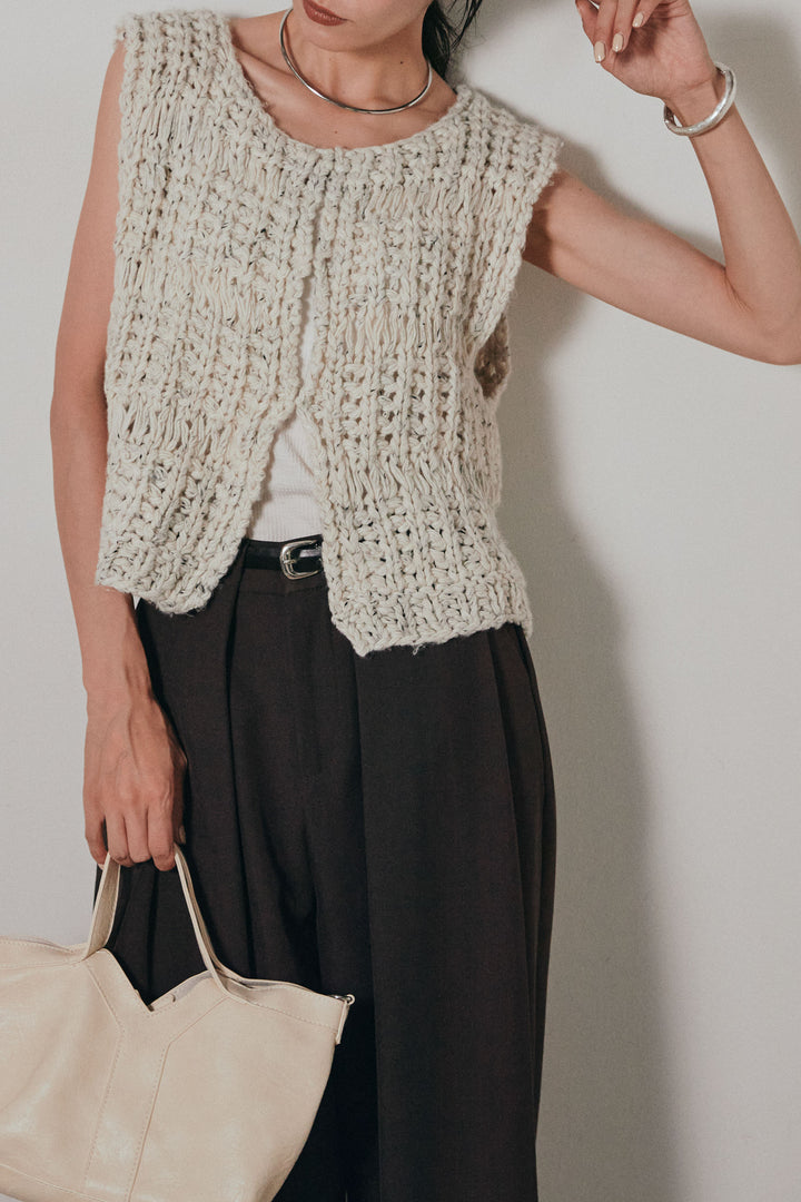 【即納】ネップハンドロービングニットベスト