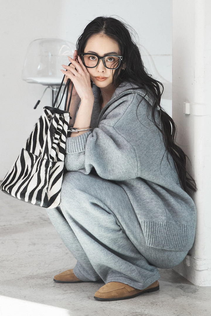 【着回しセット】[SET]ビッグカラーダブルジップニットSETUP+ビッグカラーダブルジップニットSETUP(2set)