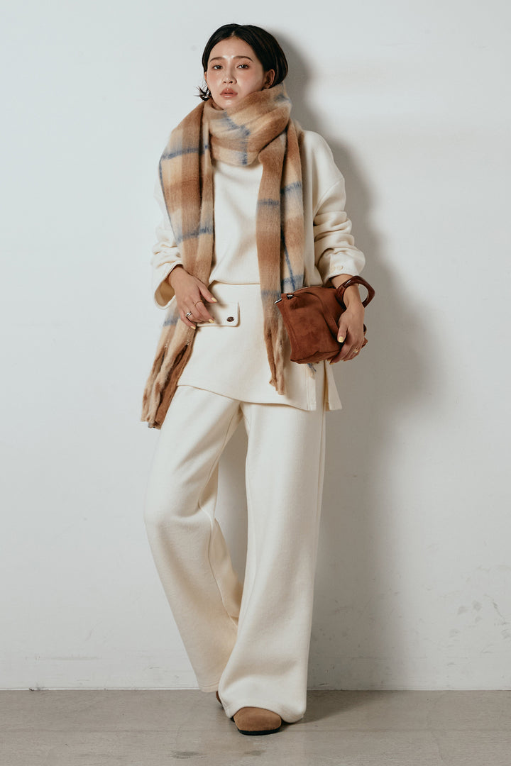 [SET]チェックマフラー付きニットSETUP