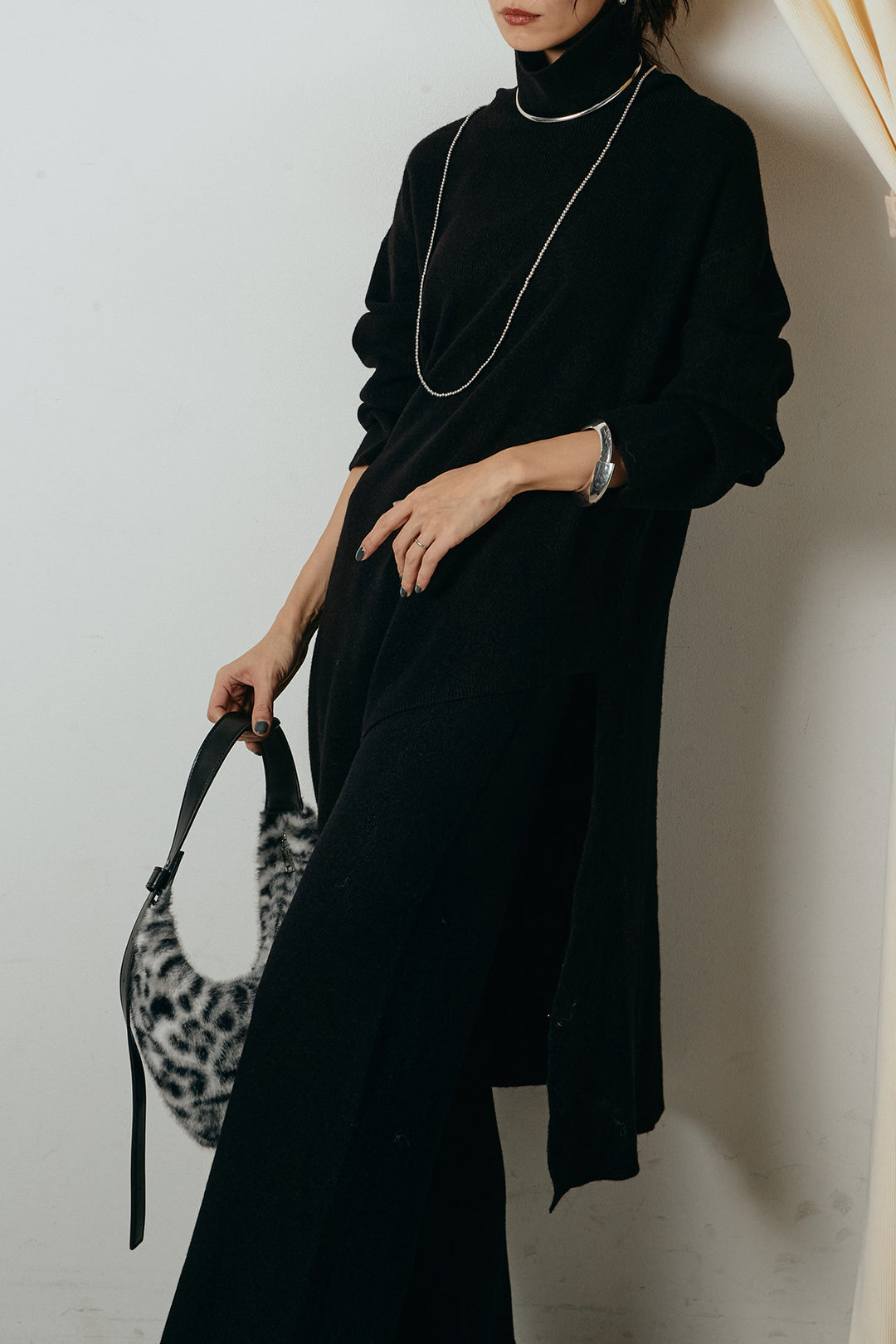 [SET]裾アシンメトリーニットSETUP