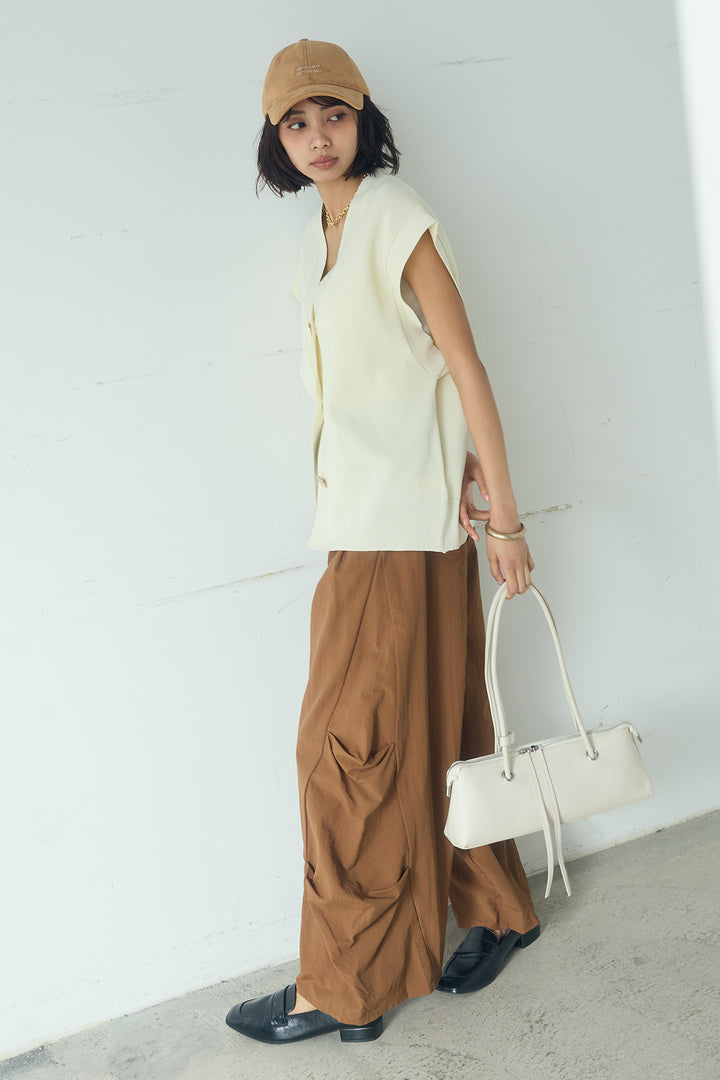 [SET]ポリウーリーメタルボタンベスト+ドライタフタタックバレルパンツ(2set)