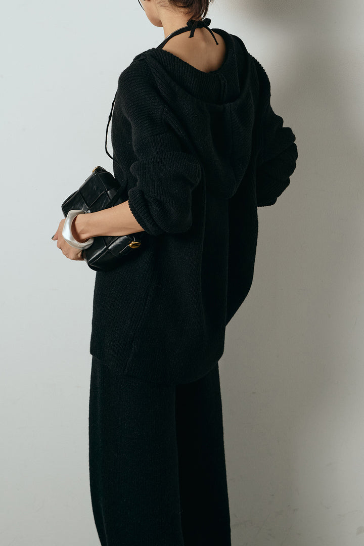 [SET]ホルターネックケーブルニットSETUP