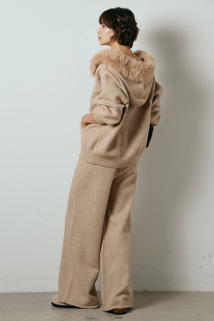 【着回しセット】[SET]ファー付きフーディーニットSETUP+ファー付きフーディーニットSETUP(2set)