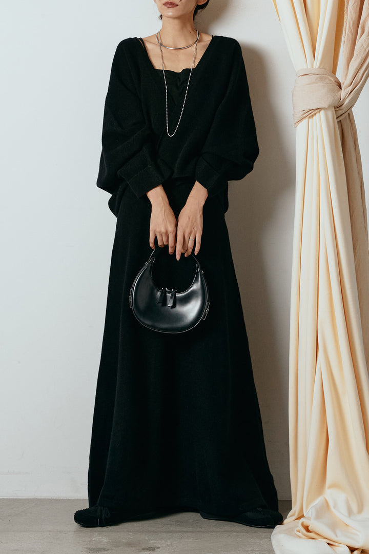 [SET]カシュクールニットカーディガン+ニットロングスカート(2set)