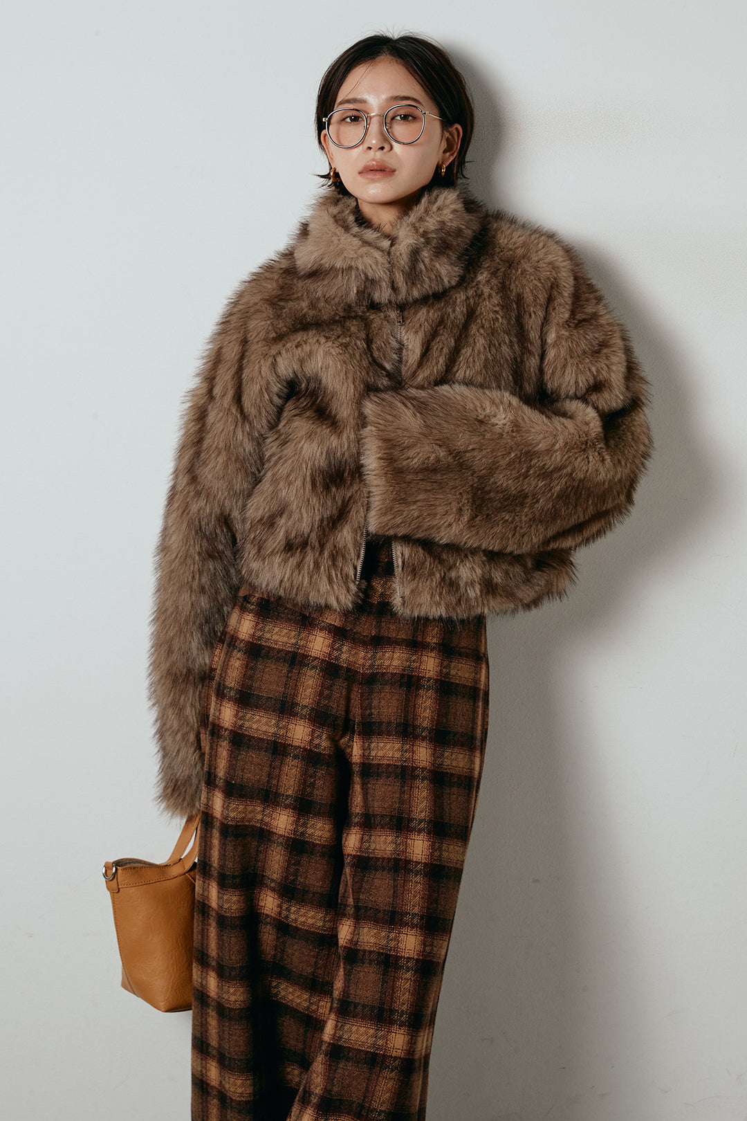 エコファーショート丈ブルゾン