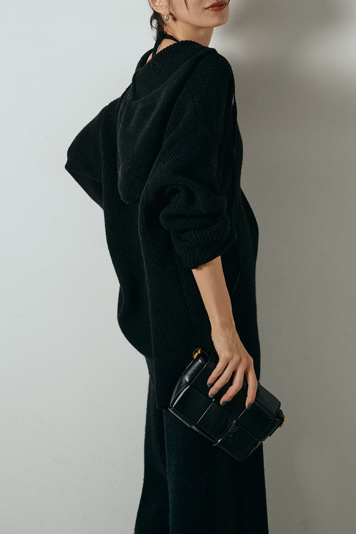 [SET]ホルターネックケーブルニットSETUP