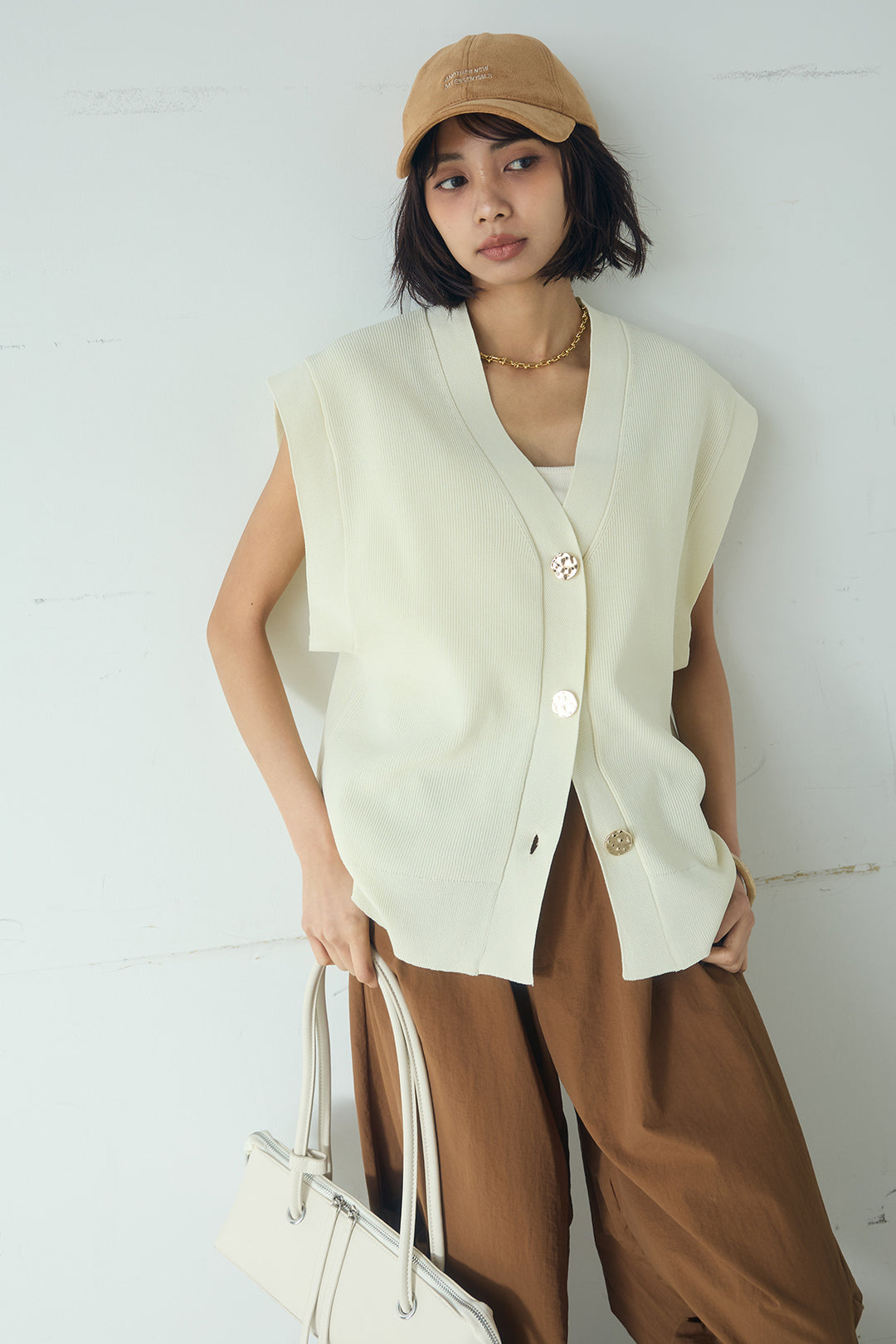 [SET]ポリウーリーメタルボタンベスト+ドライタフタタックバレルパンツ(2set)