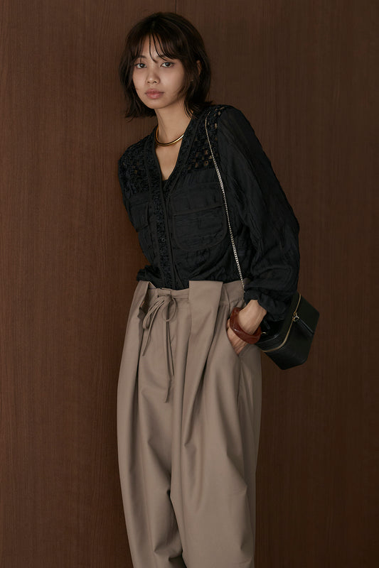 【着回しセット】[SET]異素材切替シアーメッシュカーディガン+異素材切替シアーメッシュカーディガン(2set)