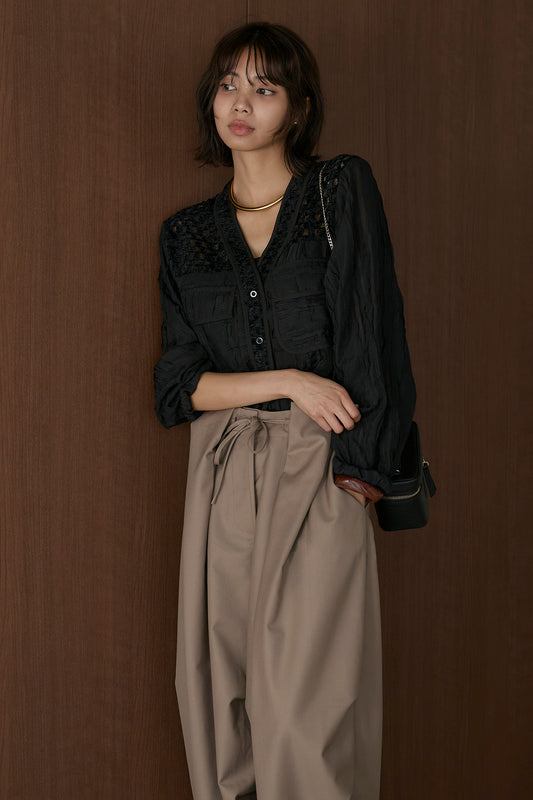 【着回しセット】[SET]異素材切替シアーメッシュカーディガン+異素材切替シアーメッシュカーディガン(2set)