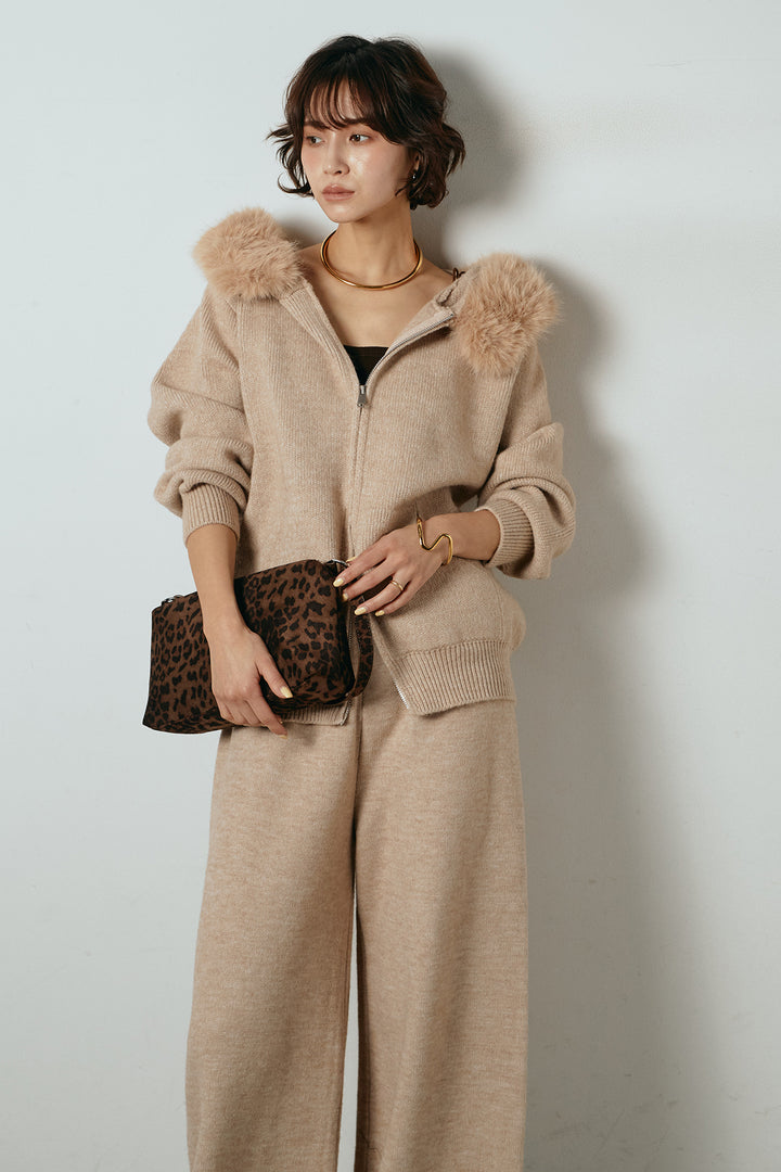 [SET]ファー付きフーディーニットSETUP