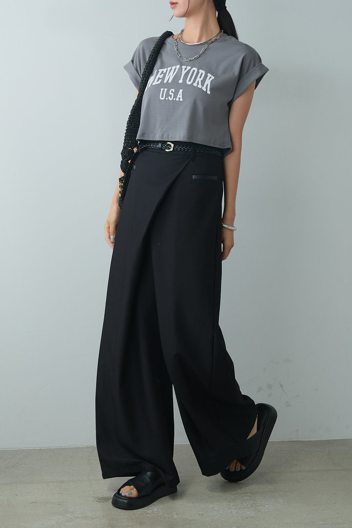 [着回しセット]ショート丈NEWYORKロゴTシャツ+ショート丈NEWYORKロゴTシャツ(2set)