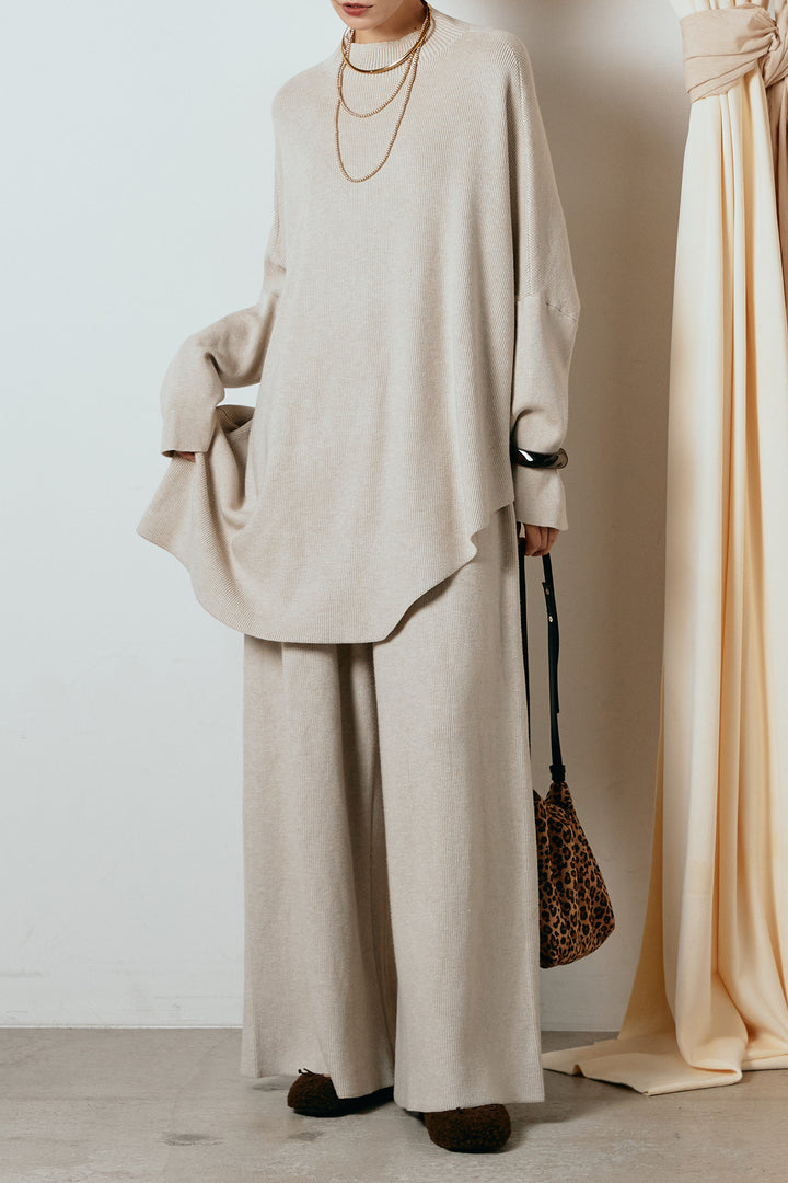 [SET]ポンチョシルエットニットSETUP