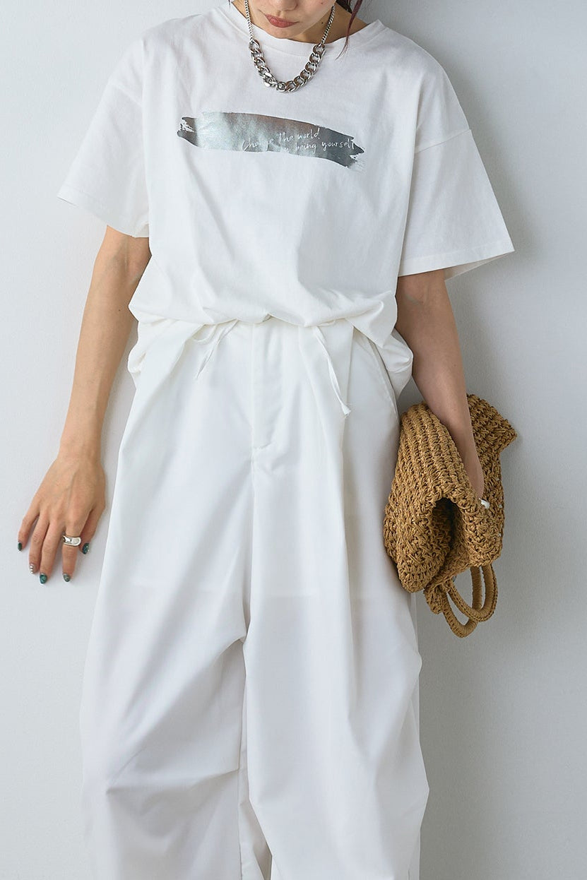 【即納】かすれ箔プリントTシャツ