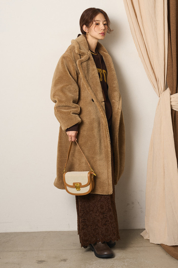 テディボアロングコート