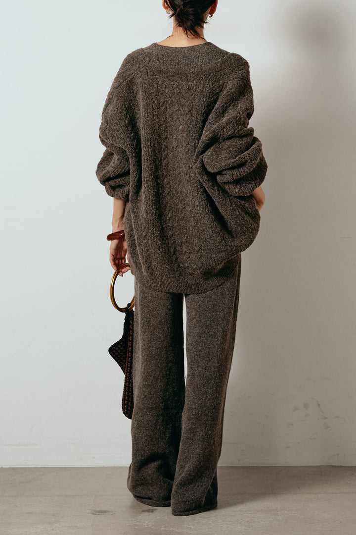 [SET]3ピースフロントボタンニットSETUP