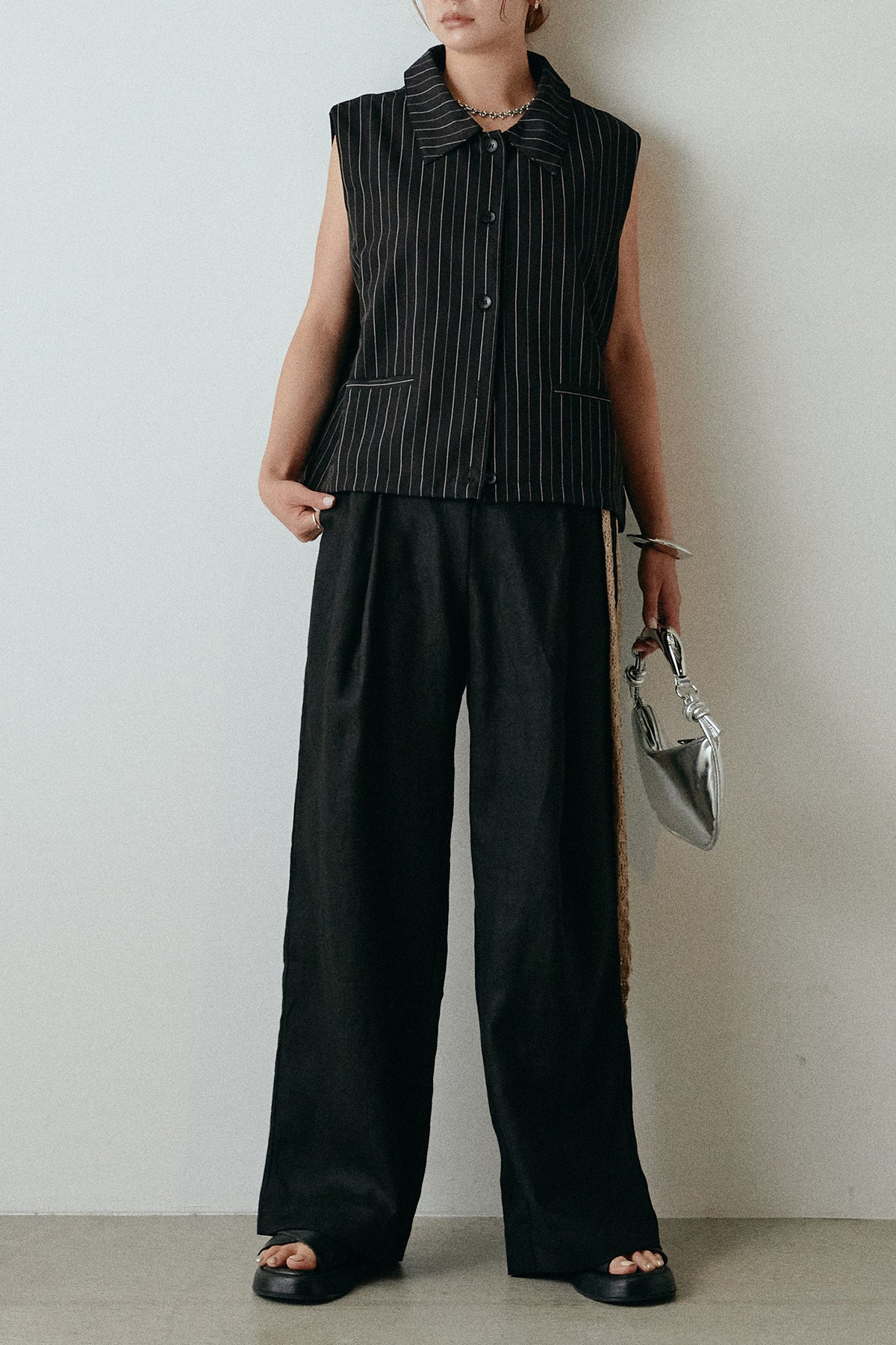 UNITED ARROWS【美品】シルク 黒ストライプ ジャケット ワイドパンツ 92974568_8_d_500.jpg