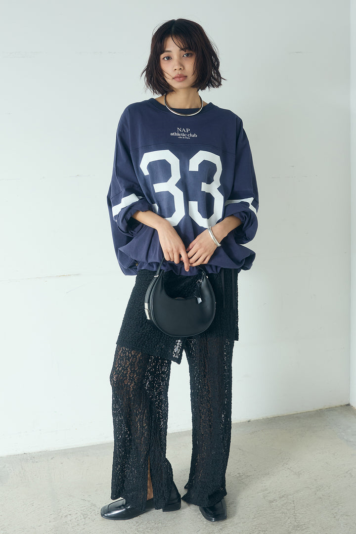 [SET]裾ドロストナンバービッグTシャツ+ストレッチレースパンツ＆ラップスカートセット(2set)