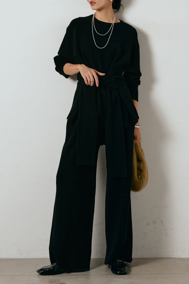 [SET]ウエスト巻きワッフルニットSETUP