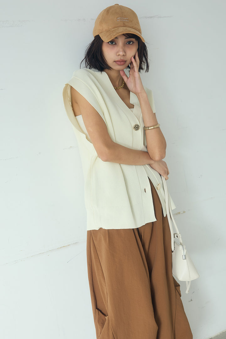 [SET]ポリウーリーメタルボタンベスト+ドライタフタタックバレルパンツ(2set)