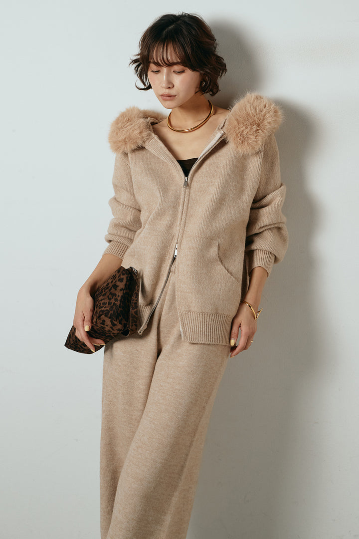 [SET]ファー付きフーディーニットSETUP