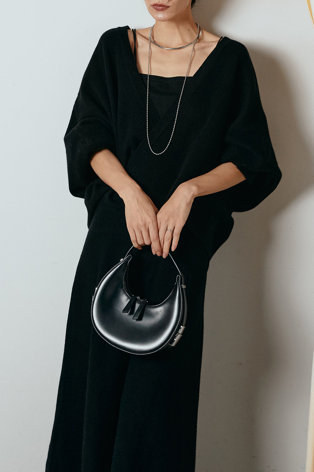 [SET]カシュクールニットカーディガン+ニットロングスカート(2set)