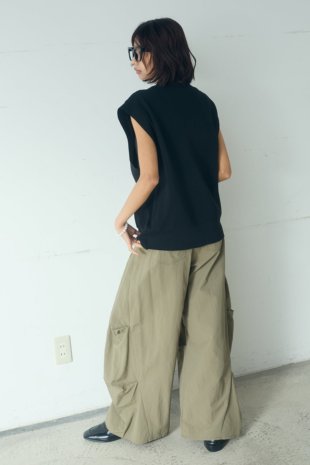 [SET]ポリウーリーメタルボタンベスト+ドライタフタタックバレルパンツ(2set)