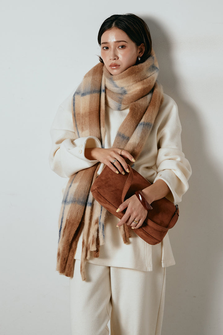 [SET]チェックマフラー付きニットSETUP