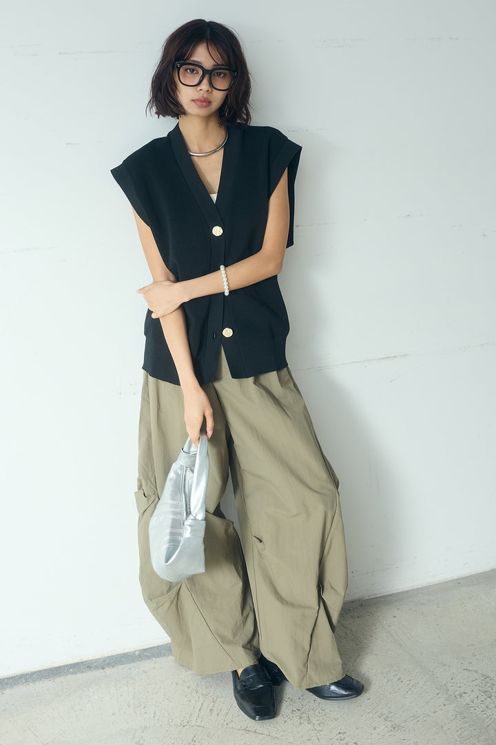 [SET]ポリウーリーメタルボタンベスト+ドライタフタタックバレルパンツ(2set)