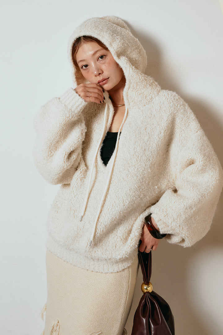 [SET]ブークレキーネックプルオーバー+ポイントフリンジニットナロースカート(2set)