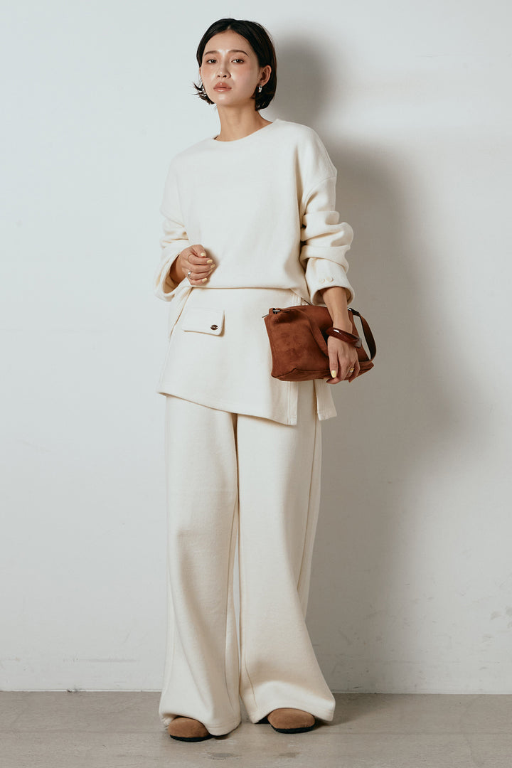 [SET]チェックマフラー付きニットSETUP