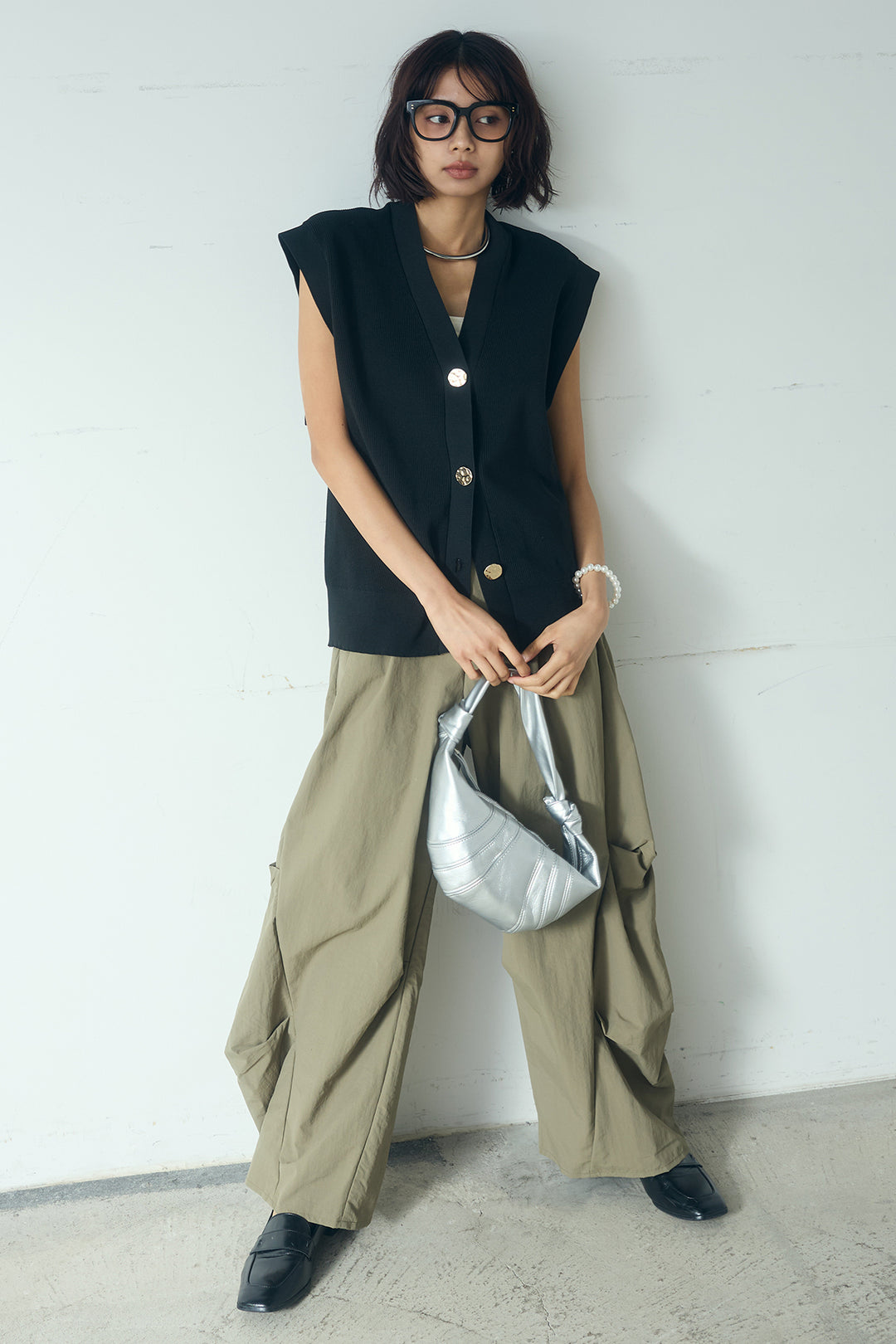 [SET]ポリウーリーメタルボタンベスト+ドライタフタタックバレルパンツ(2set)