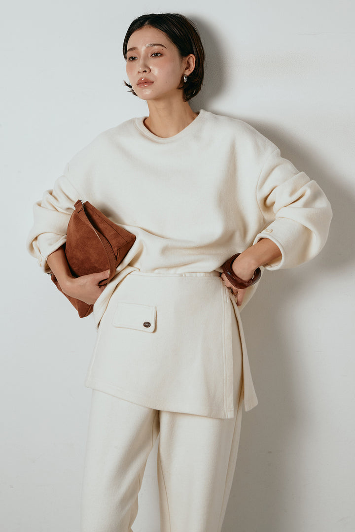 [SET]チェックマフラー付きニットSETUP