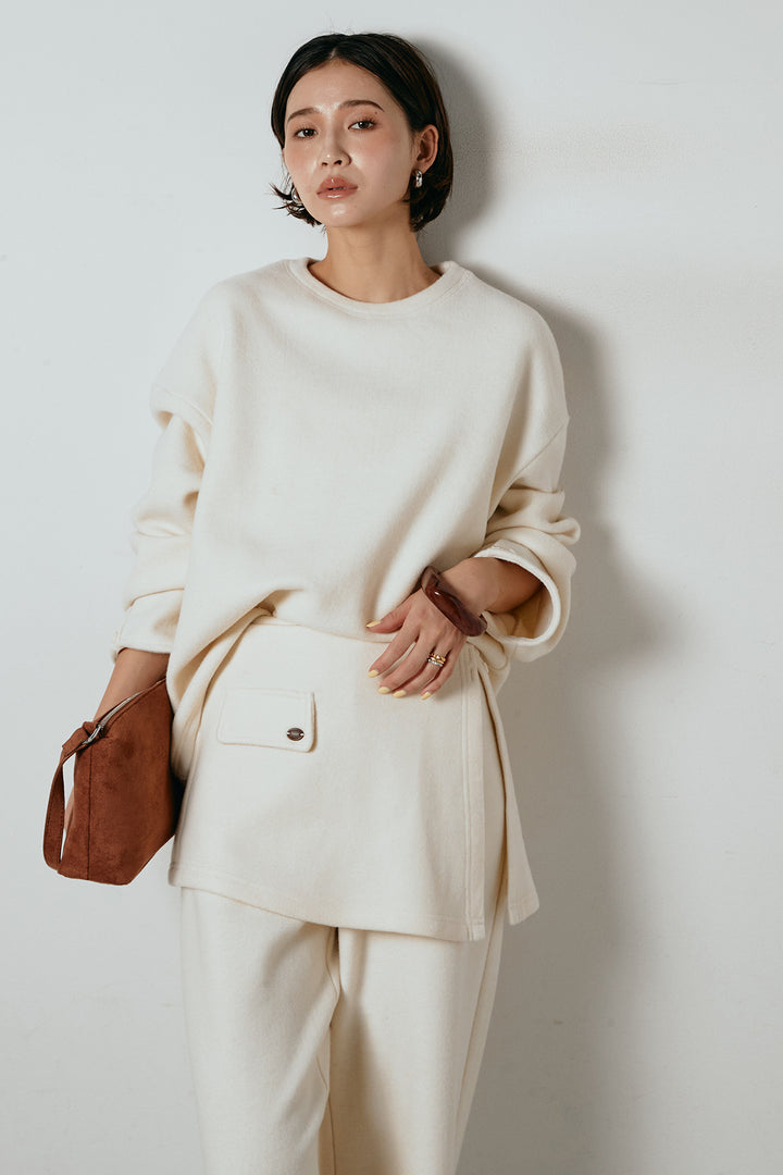 [SET]チェックマフラー付きニットSETUP