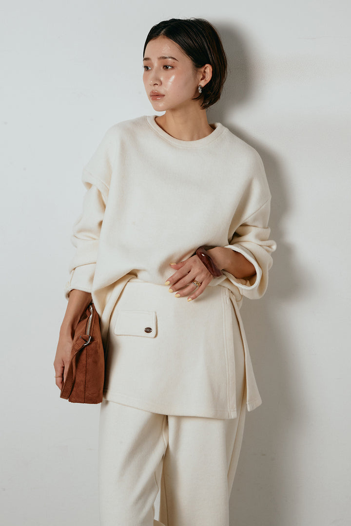 [SET]チェックマフラー付きニットSETUP