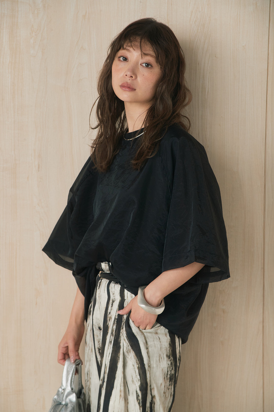 【着回しセット】[SET]オーガンジー重ねBIGTシャツ+オーガンジー重ねBIGTシャツ(2set)