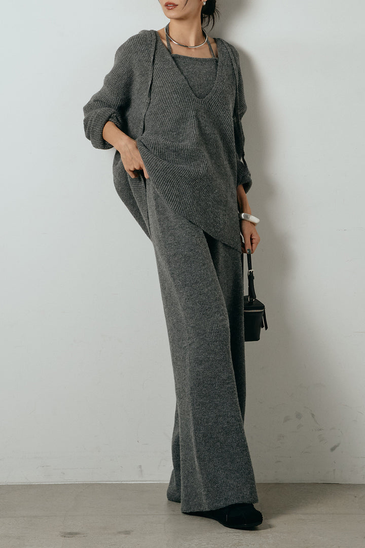 [SET]ホルターネックケーブルニットSETUP