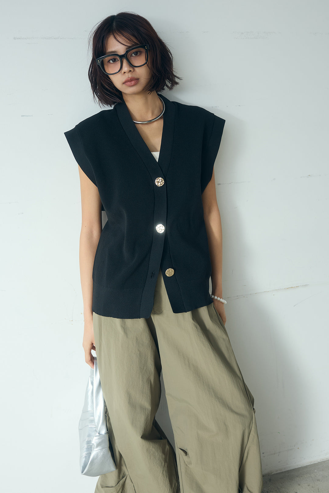 [SET]ポリウーリーメタルボタンベスト+ドライタフタタックバレルパンツ(2set)