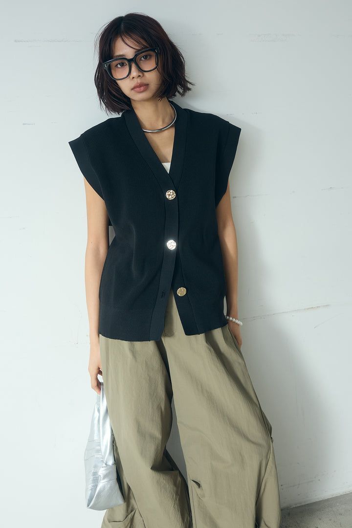 [SET]ポリウーリーメタルボタンベスト+ドライタフタタックバレルパンツ(2set)