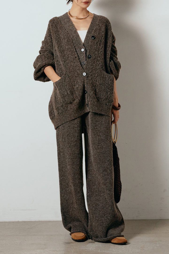 [SET]3ピースフロントボタンニットSETUP