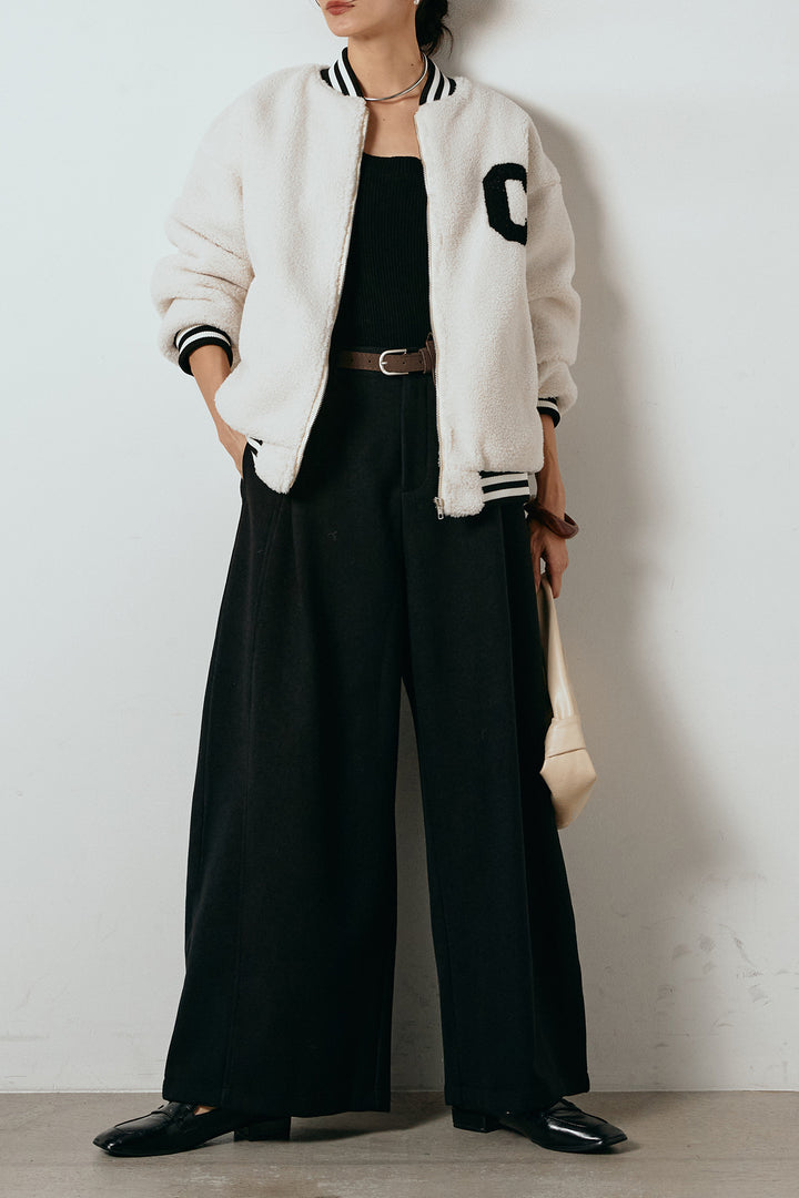 [SET]ロゴスタジャンボアブルゾン+ポーチベルト付きカーブパンツ(2set)