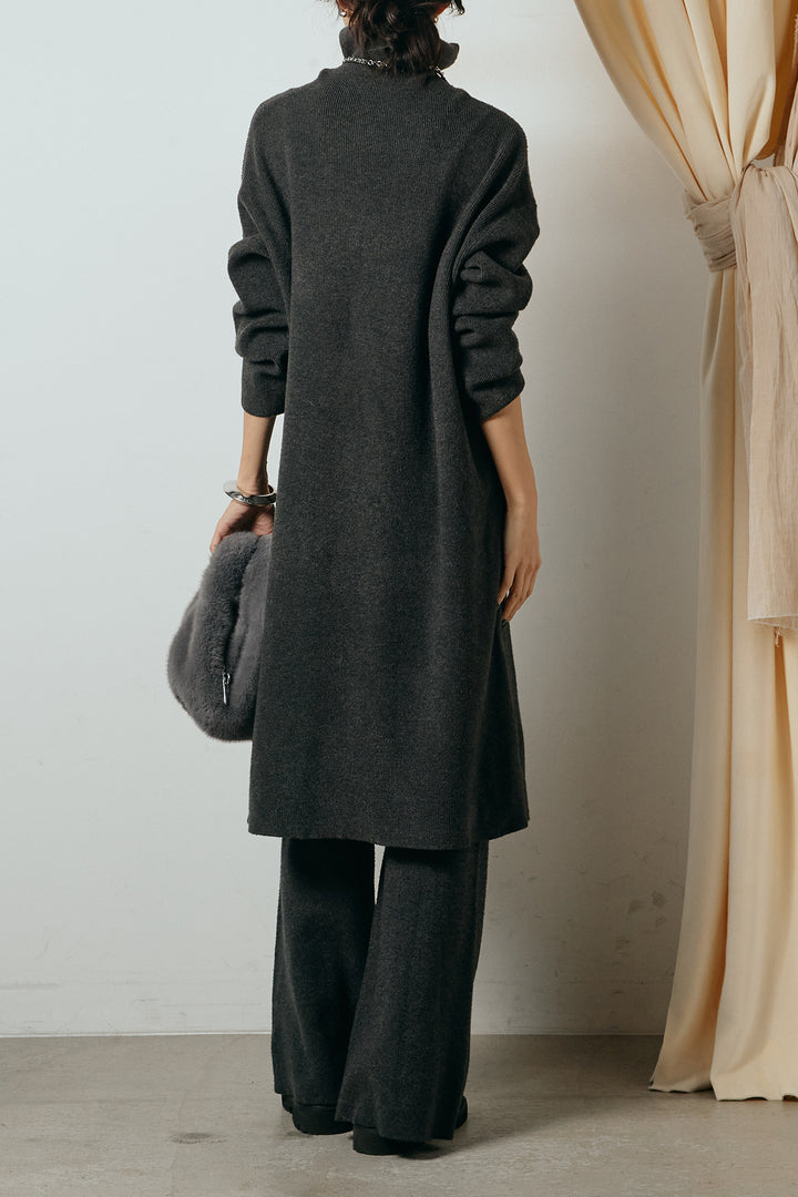 [SET]裾アシンメトリーニットSETUP