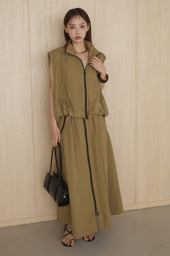 [SET]センタートリムベストスカートSETUP