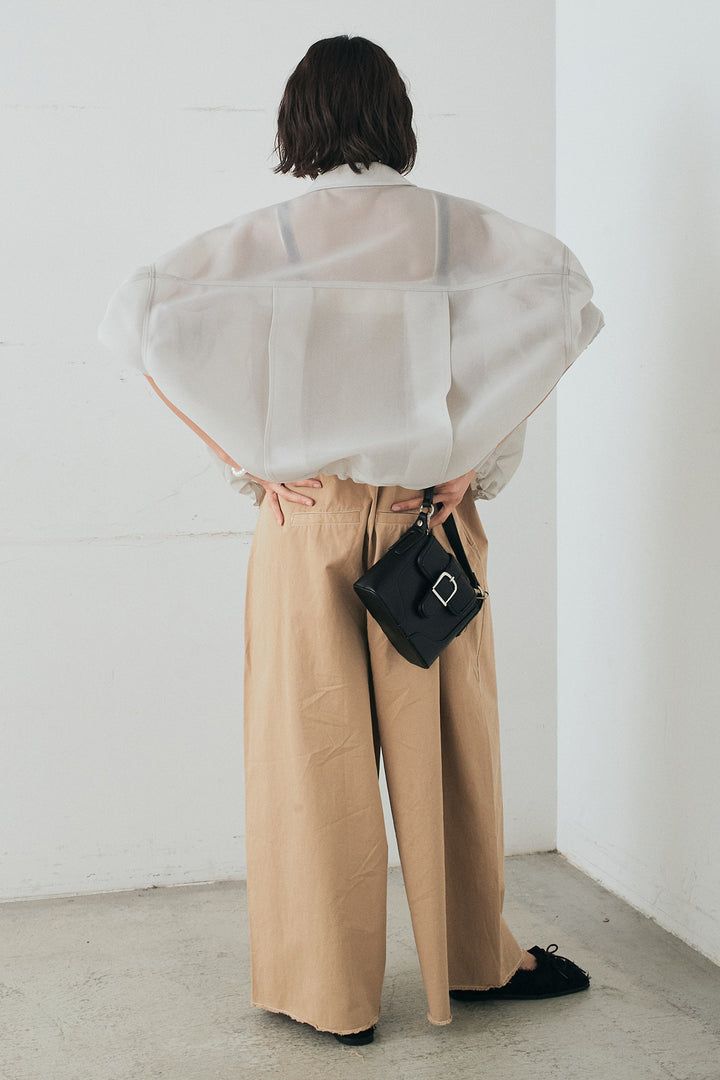 [SET]シアーダンボールサイドドロストジャケット+綿ツイルアシメサロペット(2set)