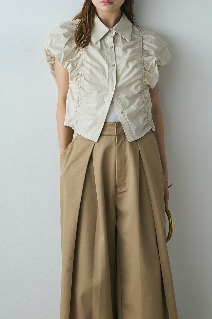 JOSE MOON ギャザーパフスリーブ JOSEMOON ギャザーパフスリーブ STUDIOS パフスリーブギャザーブラウス