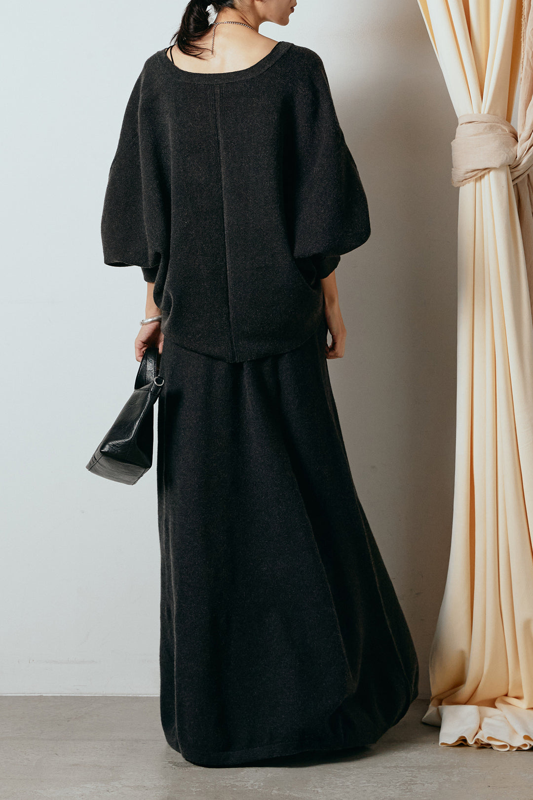 [SET]カシュクールニットカーディガン+ニットロングスカート(2set)