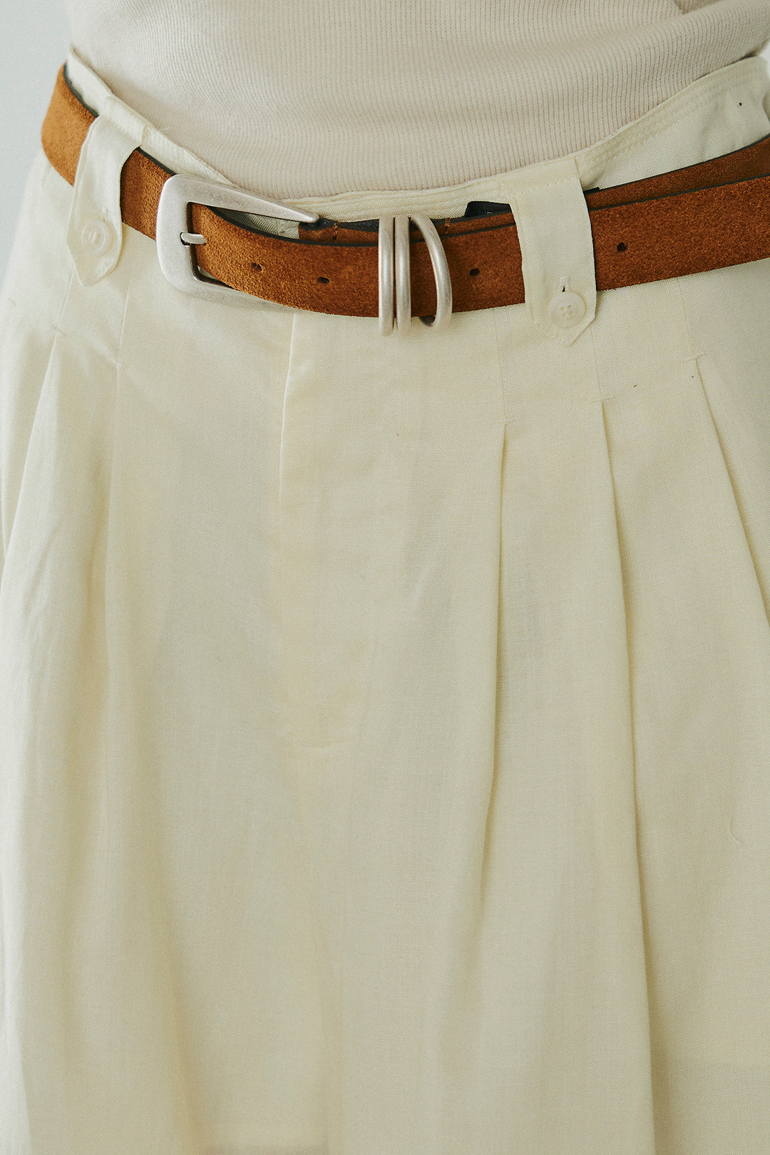 [SET]鍵編みフラワーレースカーディガン+タック入りワイドパンツ(2set)