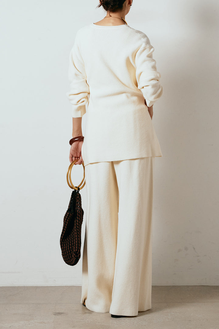 [SET]ウエスト巻きワッフルニットSETUP