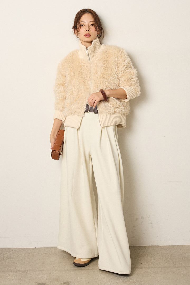 ハイネックボアブルゾン